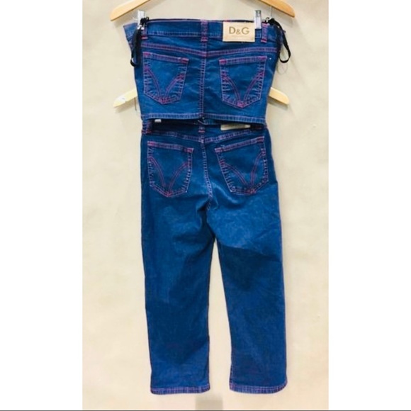 Dolce & Gabbana Denim Crop Top & Skinny Jeans Set - Picture 3 of 7